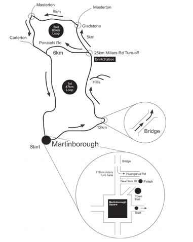 Martinborough route Map